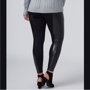 Lane Bryant Black Ponte Knit Faux 